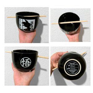 Dragon Ball Z Goku Ramen Bowl w Chopsticks Anime Gift Set